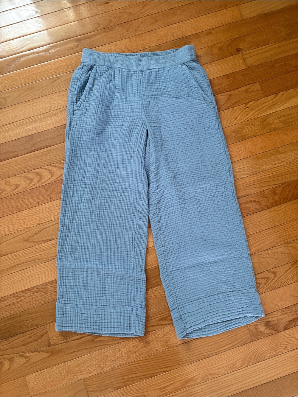 Lou & Grey Sky Blue Cropped Wide-Leg Pants